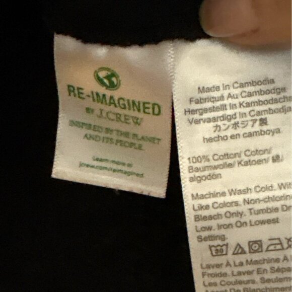 J.Crew Girlfriend Tee Black Short Sleeve Crewneck Cotton 2X - Picture 3 of 6